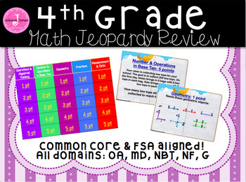 Preview of Common Core Math Test Prep Review Game