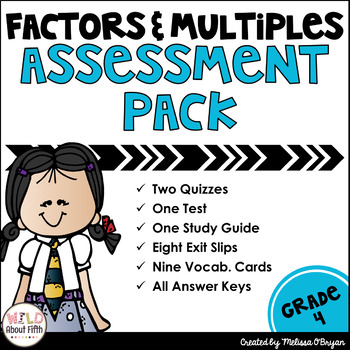 Preview of Factors and Multiples Assessment Pack