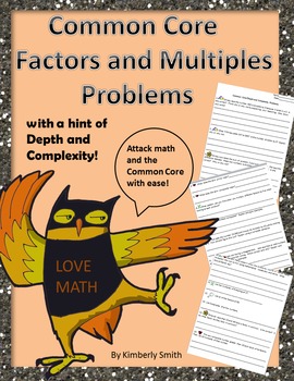 Preview of Common Core Factors and Multiples Problems