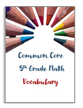 Preview of Common Core Grade 5 Math Vocabulary Complete Set