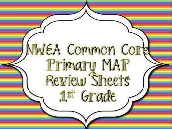 Preview of Common Core First Grade Math Reviews for MAP testing