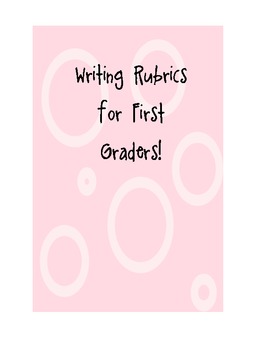 Preview of Common Core First Grade Writing Rubrics