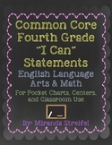 Common Core Fourth Grade I Can Statements-ELA & Math-Chalk