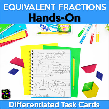 Preview of Equivalent Fractions & Comparing Fractions Hands-On Activities 3rd 4th Grades