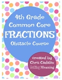 Common Core Fractions Review Obstacle Course- 4th grade