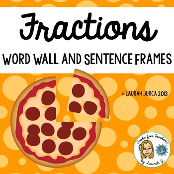 Preview of Fractions Word Wall and Sentence Frames