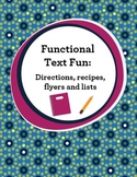 Functional Text Fun:  Common Core Aligned {1st, 2nd, 3rd grade}