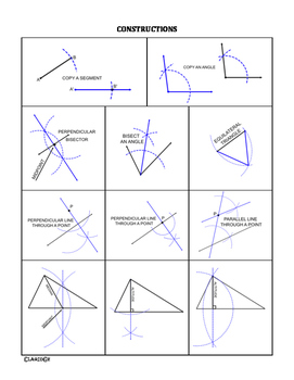 Geometric Constructions (examples, solutions, worksheets, videos