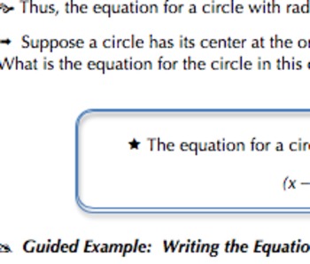 Preview of Common Core Geometry Practice (Circle Equation & Completing the Square G.GPE.1)