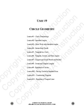 common core geometry unit 9 lesson 2 homework answers