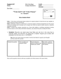 The Gift of the Magi Analysis Questions (Common Core)
