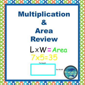 Preview of Grade 3 Multiplication and Area Review