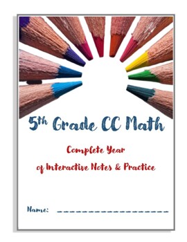 Preview of Common Core Grade 5 COMPLETE YEAR Interactive Notebook & Practice