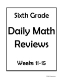 6th Grade Common Core Math Daily Review Weeks 11-15