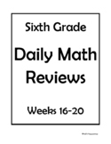 6th Grade Common Core Math Daily Review Weeks 16-20