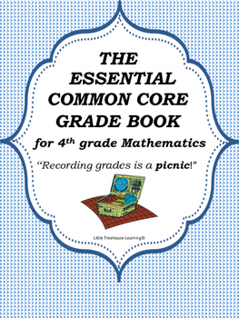 Preview of Math-Common Core Grade Book Grade 4