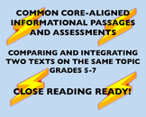 Common Core Grades 5-7: Comparing and Integrating Texts On