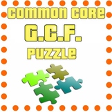 Common Core - Greatest Common Factor Puzzle - GCF Math Fun!