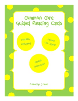 Preview of ******Common Core Guided Reading Cards *****