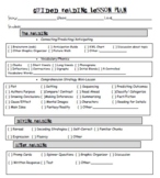 Common Core Guided Reading Lesson Plan Template