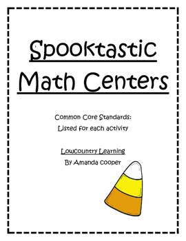 Preview of Common Core Halloween Centers Bundle Pack
