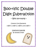 Common Core Halloween Double Digit Subtraction with BORROWING