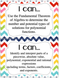 Common Core High School Math 3 "I Can" Statements