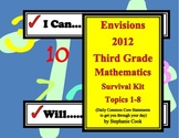 Envisions 2012  I Can I Will Statements for 3rd grade, Part I