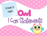 Common Core I Can Statements Math Pastel Owl Grade 2