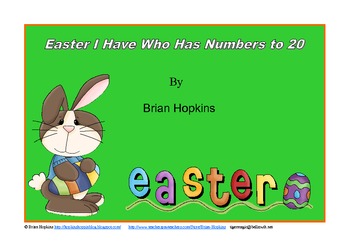 Preview of Common Core I Have Who Has Easter Numbers to 20