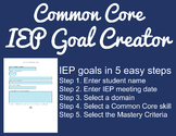 Common Core IEP Goal Creator - Grade 5