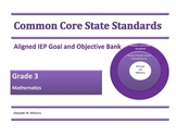 Common Core IEP Goal and Objective Bank Primary Grades K-3