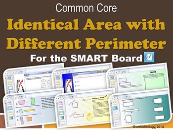 Preview of Identical Area w/ Different Perimeter for the SMART Board