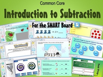 Preview of Common Core Introduction to Subtraction (Kindergarten & Grade 1)