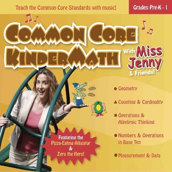 Preview of Common Core KinderMath Kindergarten Math Downloadable Songs & Book