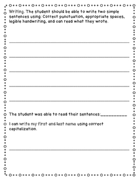 Common Core Kindergarten Assessment (ELA, Math & Writing) by MrsMabalay