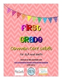 Common Core Labels for First Grade