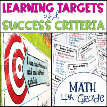 Preview of Common Core Learning Target and Success Criteria BUNDLE for Math 4th Grade