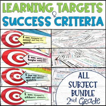 Preview of Common Core Learning Target Success Criteria MEGA BUNDLE 2nd grade Objectives