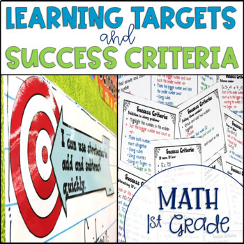 Preview of Common Core Learning Target and Success Criteria BUNDLE for Math 1st grade