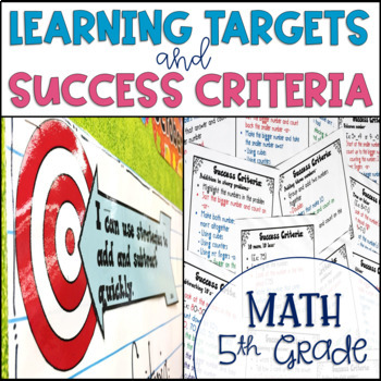 Preview of Common Core Learning Target and Success Criteria BUNDLE for Math 5th grade