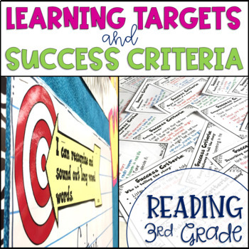 Preview of Common Core Learning Target and Success Criteria BUNDLE for Reading 3rd grade