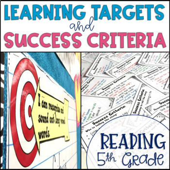 Preview of Common Core Learning Target and Success Criteria BUNDLE for Reading 5th grade