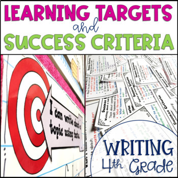 Preview of Common Core Learning Target and Success Criteria BUNDLE for Writing 4th Grade