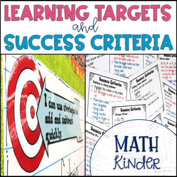 Preview of Common Core Learning Target and Success Criteria BUNDLE for Math Kinder