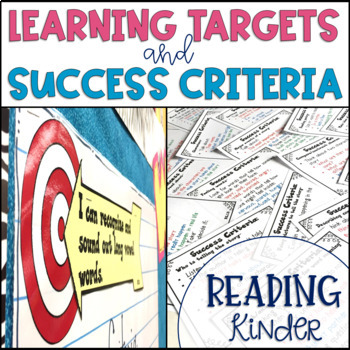 Preview of Common Core Learning Target and Success Criteria BUNDLE for Reading Kinder