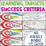 Common Core Learning Target Success Criteria MEGA BUNDLE 4