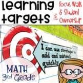 Common Core Math Learning Targets 3rd grade