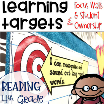 Preview of Common Core Learning Targets for Reading 4th grade