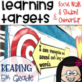 Common Core Learning Targets for Reading 5th grade